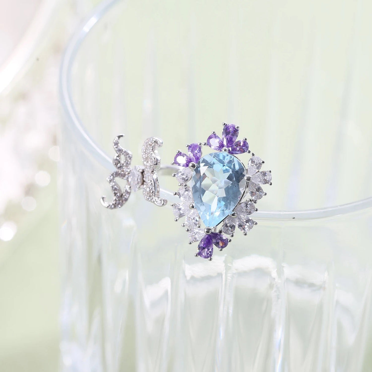 Silver Sky Blue Topaz Ring