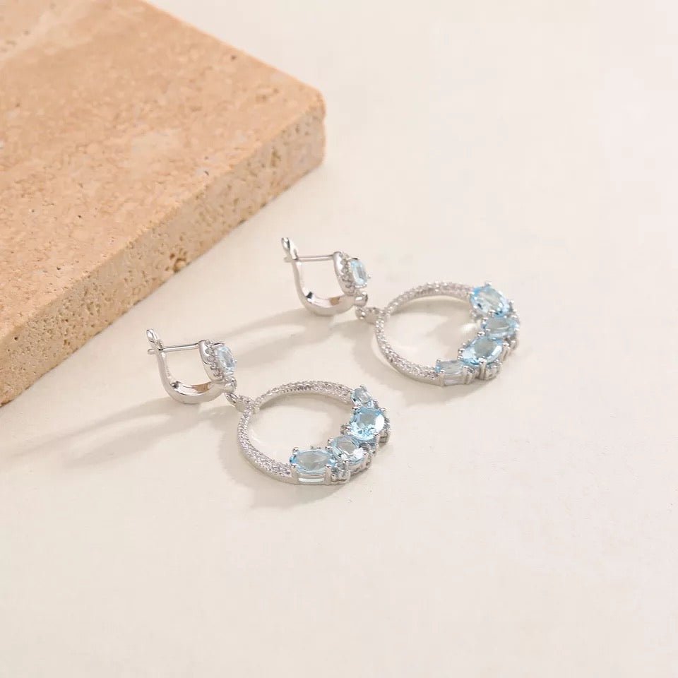 Silver Topaz Earrings