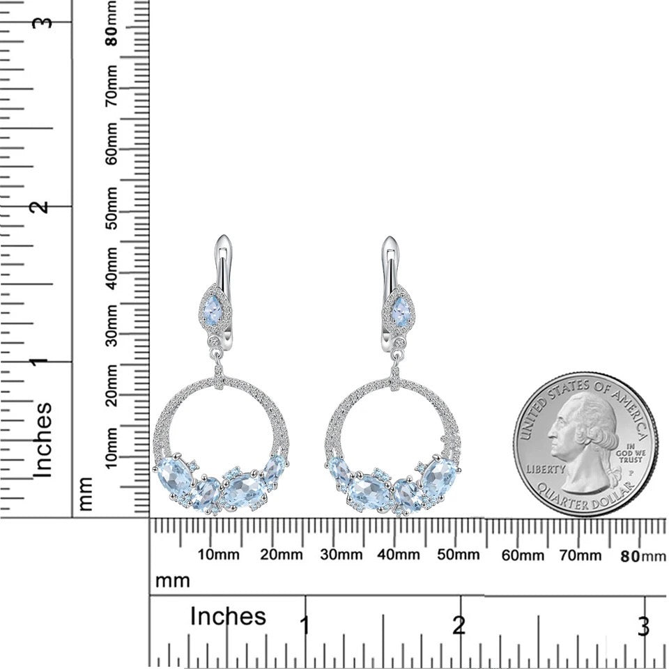 Silver Topaz Earrings