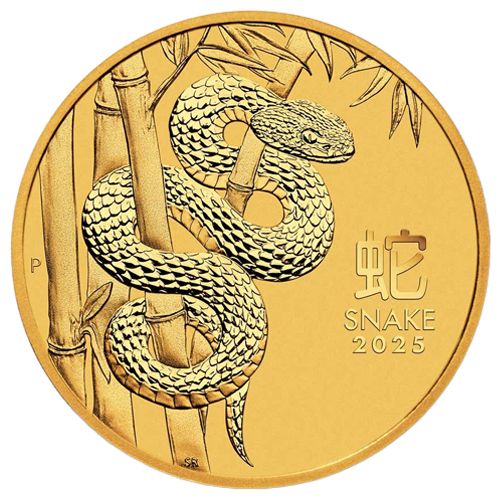 Investment Gold Coin - Snake, Lunar Series III, front side