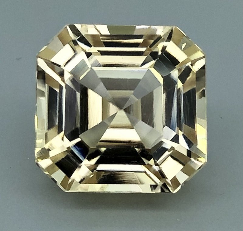 Spodumene 30.35 ct – Yellow, Square Step Cut, HGTL Certified