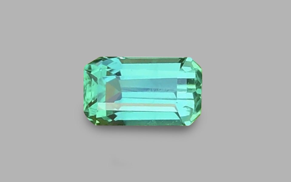 Spodumene 6.05 ct – Greenish Blue, Emerald Cut, Untreated