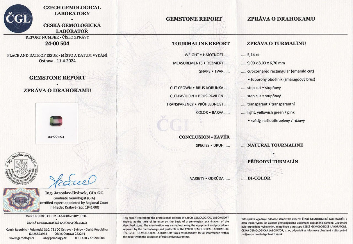 Watermelon Tourmaline - 5.14 ct