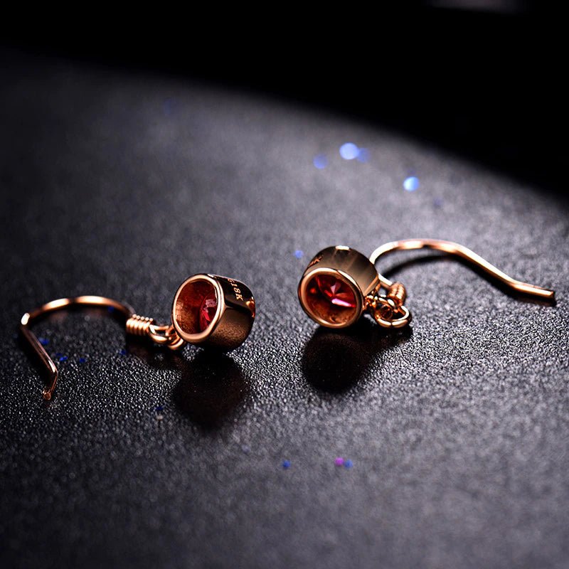 14K Rose Gold 0.83ct Tourmaline Earrings