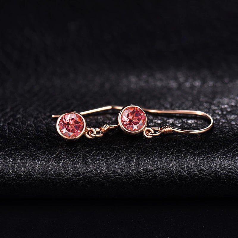 14K Rose Gold 0.83ct Tourmaline Earrings