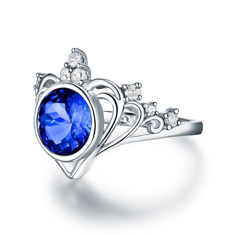14k White Gold 1.25ct Tanzanite Ring with Diamonds