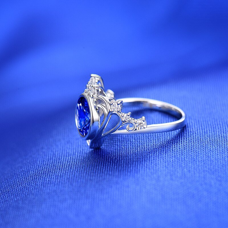 14k White Gold 1.25ct Tanzanite Ring with Diamonds