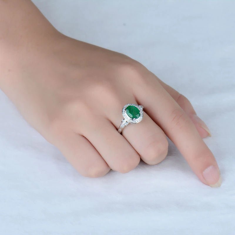 14Kt Gold Diamond 2.20 ct Emerald Ring