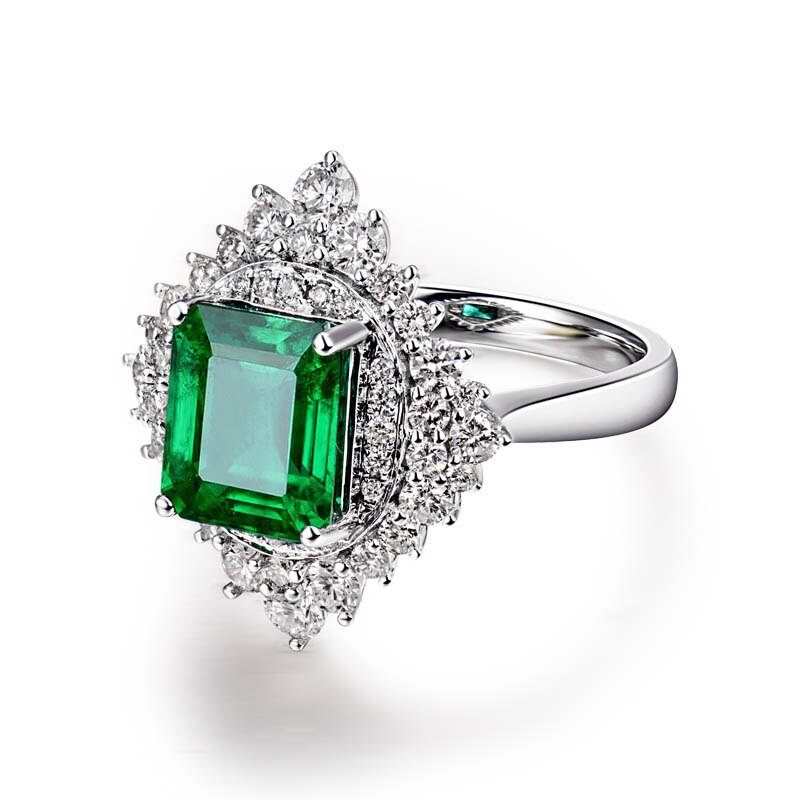 14Kt Gold Diamond 2.50 ct Emerald Ring