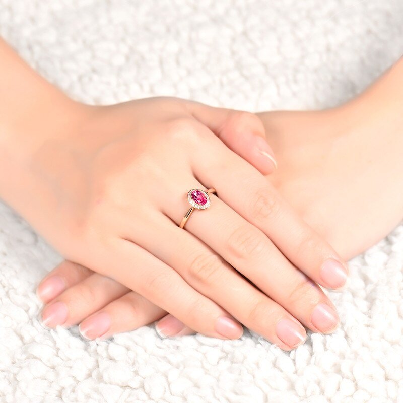 14kt Rose Gold & 0.50 ct Tourmaline Ring