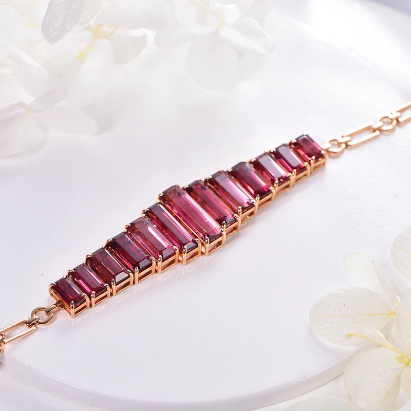 14Kt Rose Gold 15.85 ct Tourmaline Bracelet