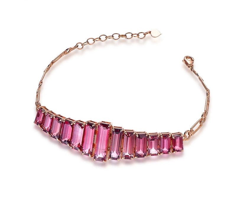 14Kt Rose Gold 15.85 ct Tourmaline Bracelet