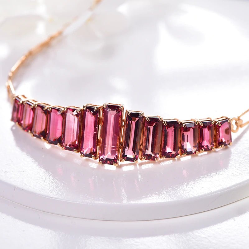 14Kt Rose Gold 15.85 ct Tourmaline Bracelet