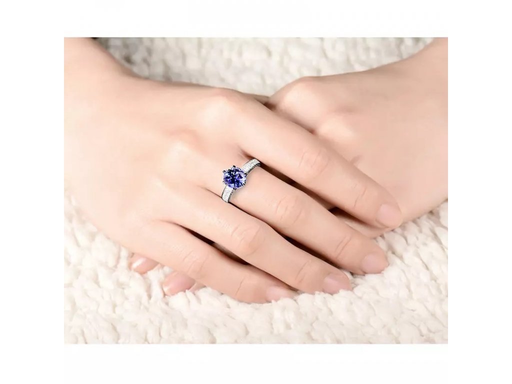 14Kt White Gold 2.44ct Tanzanite Ring with Diamonds