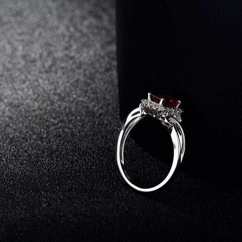 14kt White Gold Diamond & 0.83ct Pink Tourmaline Ring