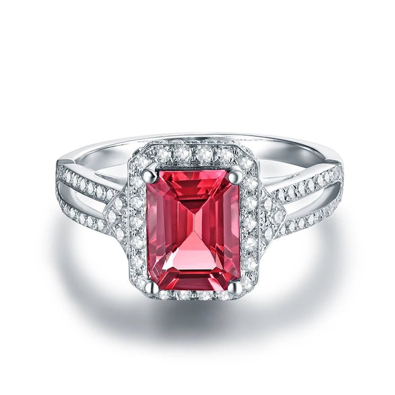 14kt White Gold Diamond & 1.76ct Tourmaline Ring