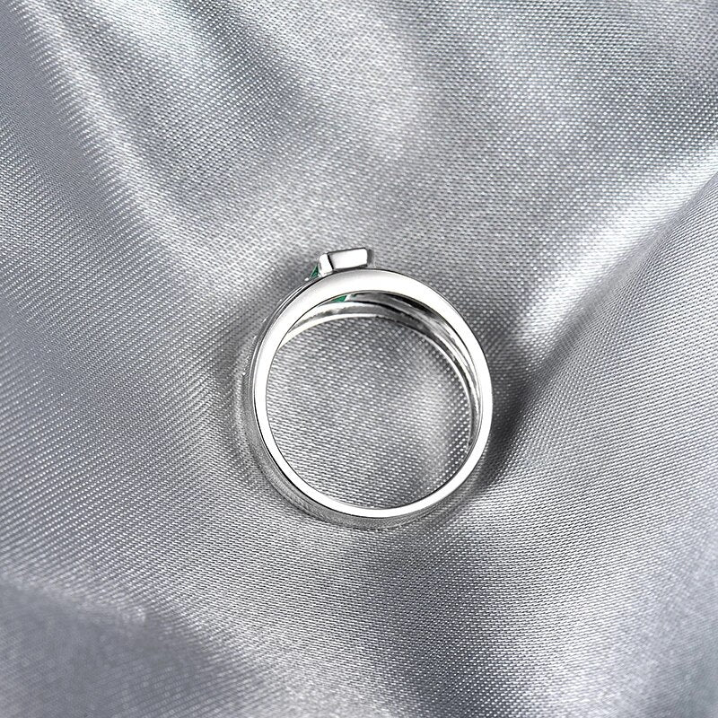 14kt White Gold Natural Diamonds & 0.70ct Emerald Rings