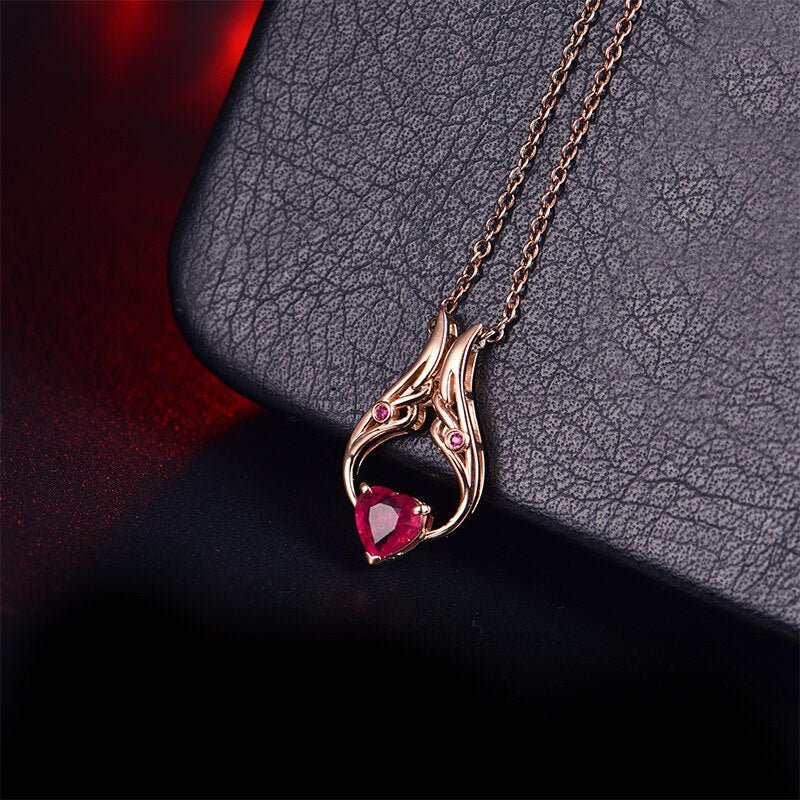18Kt Gold 1.02 ct Ruby Pendant