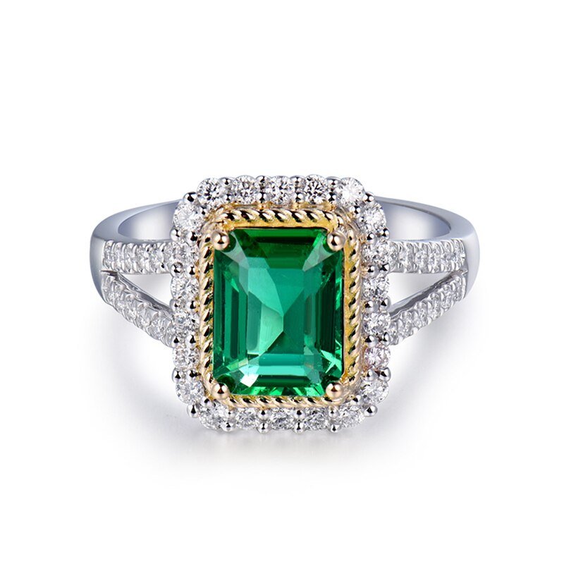 18Kt Gold Diamond 2.00 ct Emerald Ring