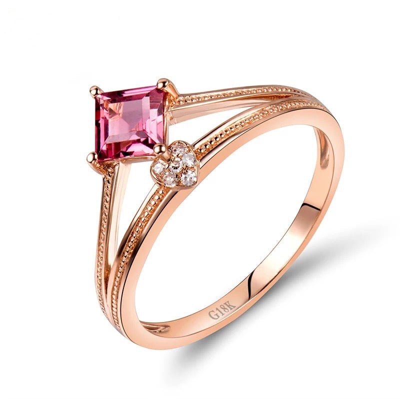 18kt Rose Gold & 0.49 ct Tourmaline Ring