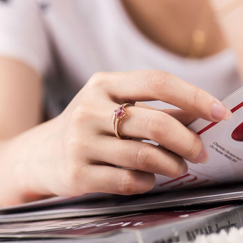 18kt Rose Gold & 0.49 ct Tourmaline Ring