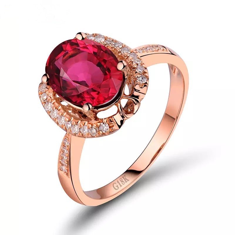 18kt Rose Gold & 1.59 ct Tourmaline Ring