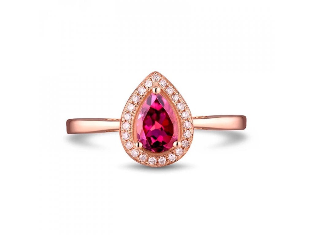 18kt Rose Gold Diamond & 0.52ct Pink Tourmaline Ring