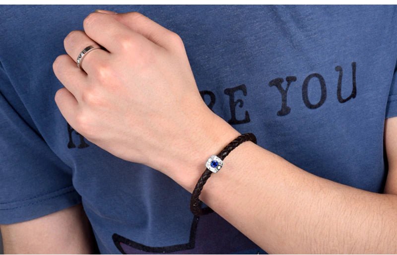 18Kt White Gold Diamond 0.60 ct Sapphire Bracelet