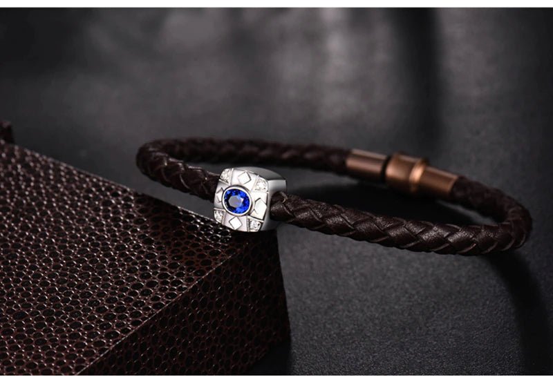 18Kt White Gold Diamond 0.60 ct Sapphire Bracelet