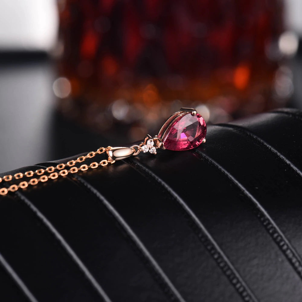 14K Rose Gold 1.05 ct Tourmaline Pendant