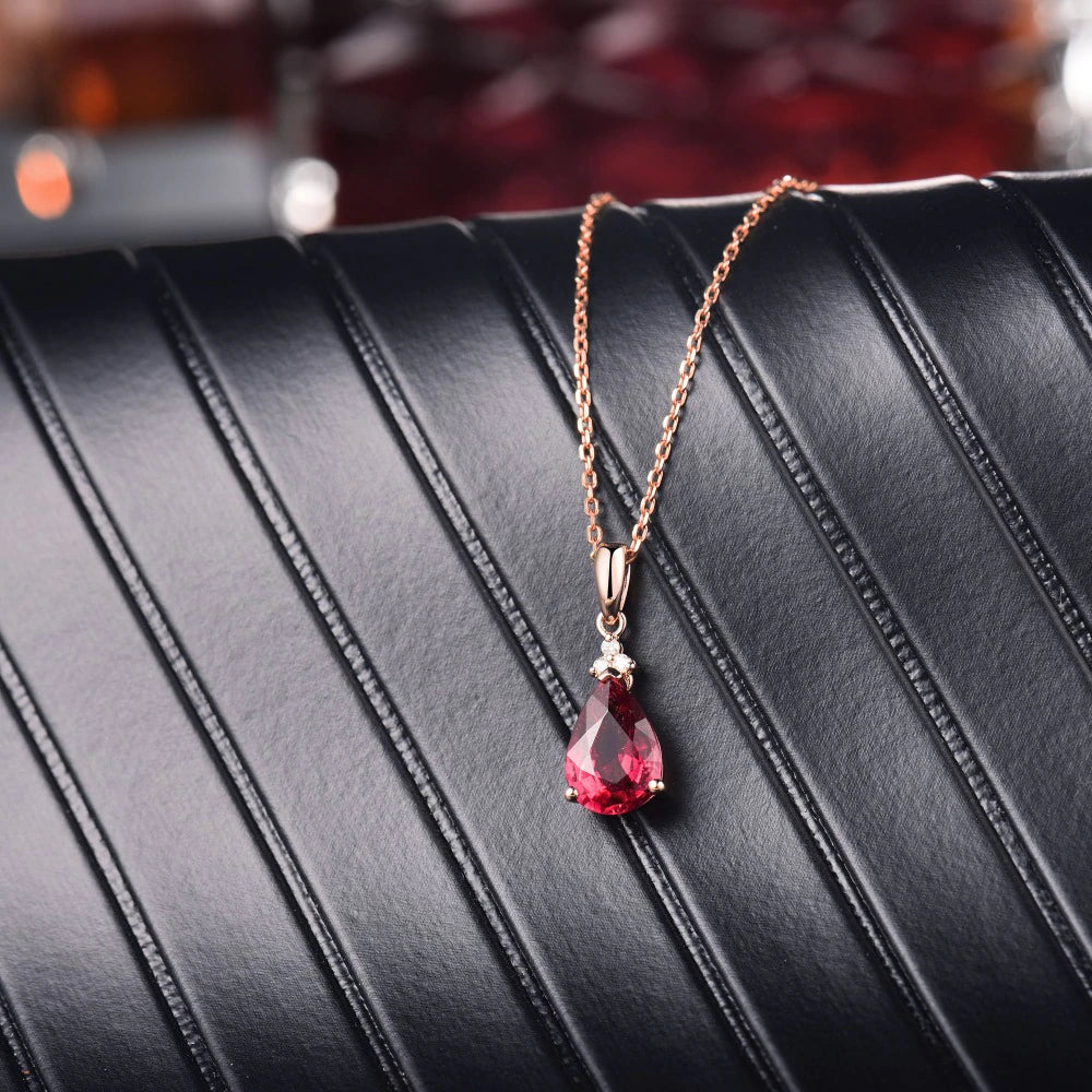 14K Rose Gold 1.05 ct Tourmaline Pendant
