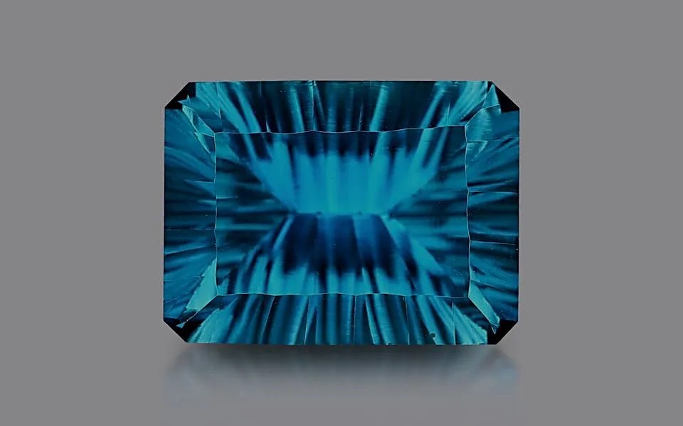 Natural London Blue Topaz 14.09 ct – Octagon Cut, Certified