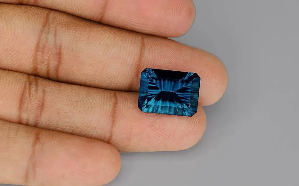 Natural London Blue Topaz 14.09 ct – Octagon Cut, Certified