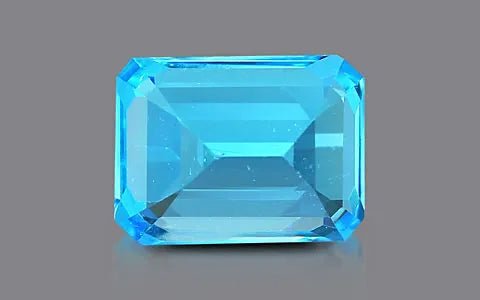 Natural Swiss Blue Topaz 3.02 ct – Emerald Cut, Irradiated, Certified
