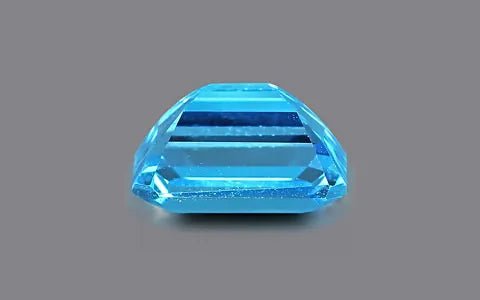 Natural Swiss Blue Topaz 3.02 ct – Emerald Cut, Irradiated, Certified