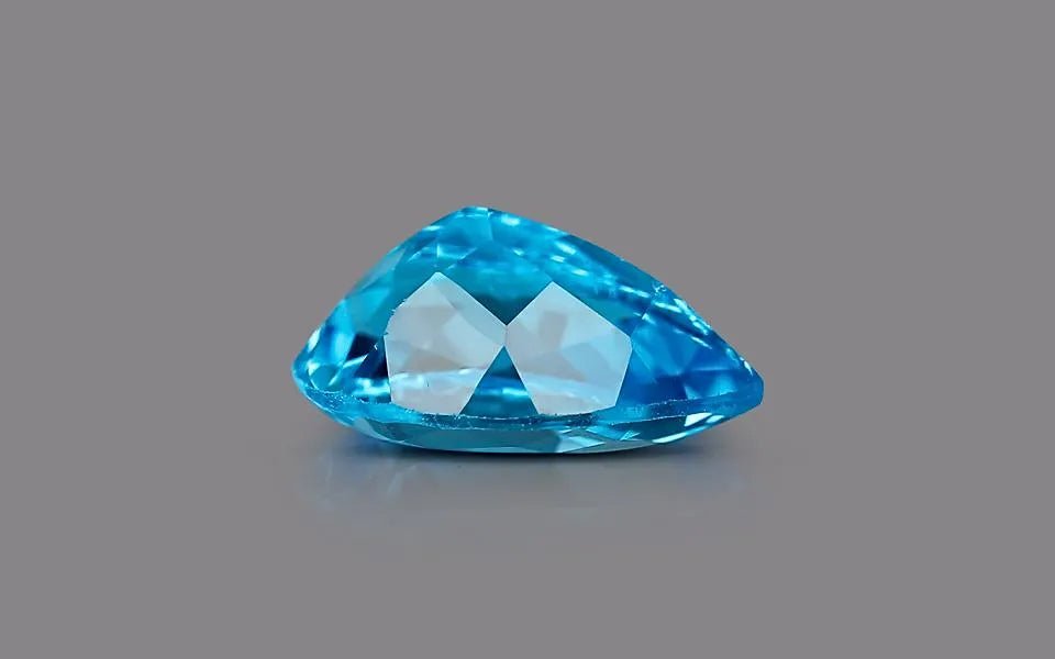 Natural Swiss Blue Topaz 7.30 ct – Pear Cut, Certified