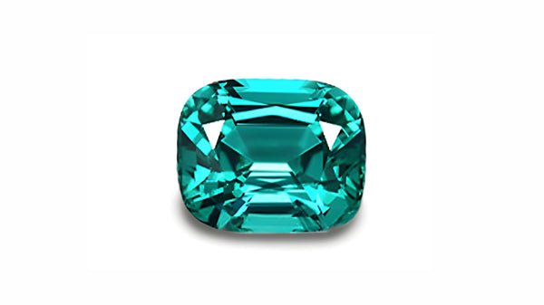 Natural green gemstone apatite