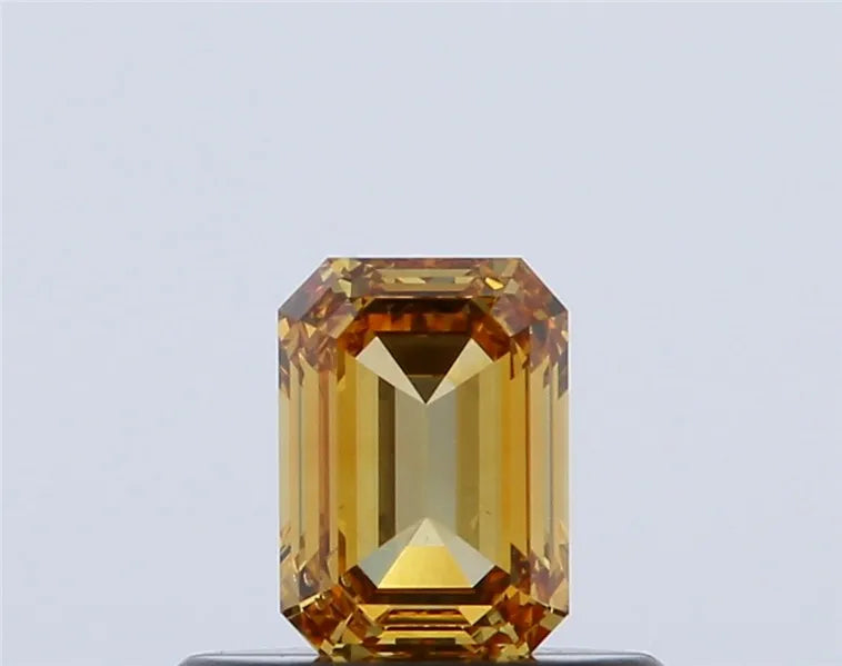 0.35ct Emerald Natural Diamond (Colour Fancy Deep Orange, Clarity SI1, GIA Certified)