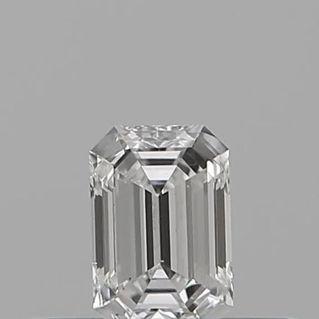 0,18ct Smaragdový přírodní diamant (Barva F, Čistota VS2, GIA Certifikováno)