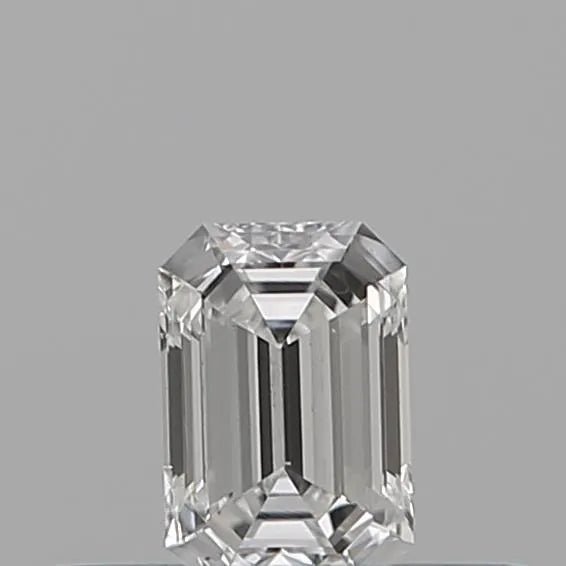 0,18ct Smaragdový přírodní diamant (Barva F, Čistota VS2, GIA Certifikováno)