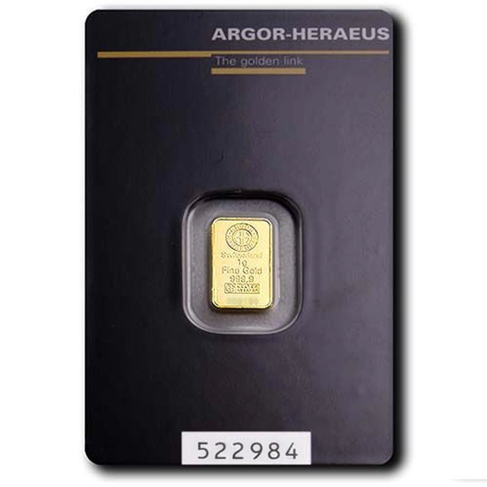 1 g Investment Gold Bar – Argor Heraeus