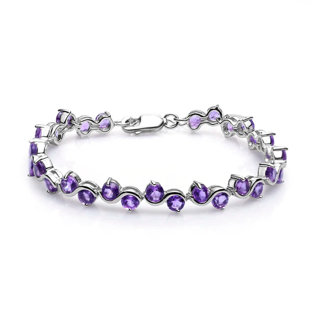 Silver Amethyst Bracelet