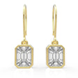 1.35 ct Illusion Diamond Drop Earrings – 18K Yellow Gold, Bezel & French Wire