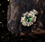 14 Kt Yellow Gold Diamond 2.39 ct Emerald Pendant