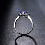 14k White Gold 1.23 ct Tanzanite Ring with Diamonds