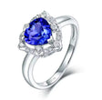14k White Gold 1.23 ct Tanzanite Ring with Diamonds