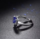 14k White Gold 1.23 ct Tanzanite Ring with Diamonds