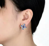 14K Yellow Gold 12.55 ct Tanzanite Earrings with Diamonds