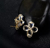 14K Yellow Gold 12.55 ct Tanzanite Earrings with Diamonds