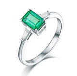 14Kt Gold Diamond 0.85 ct Emerald Ring